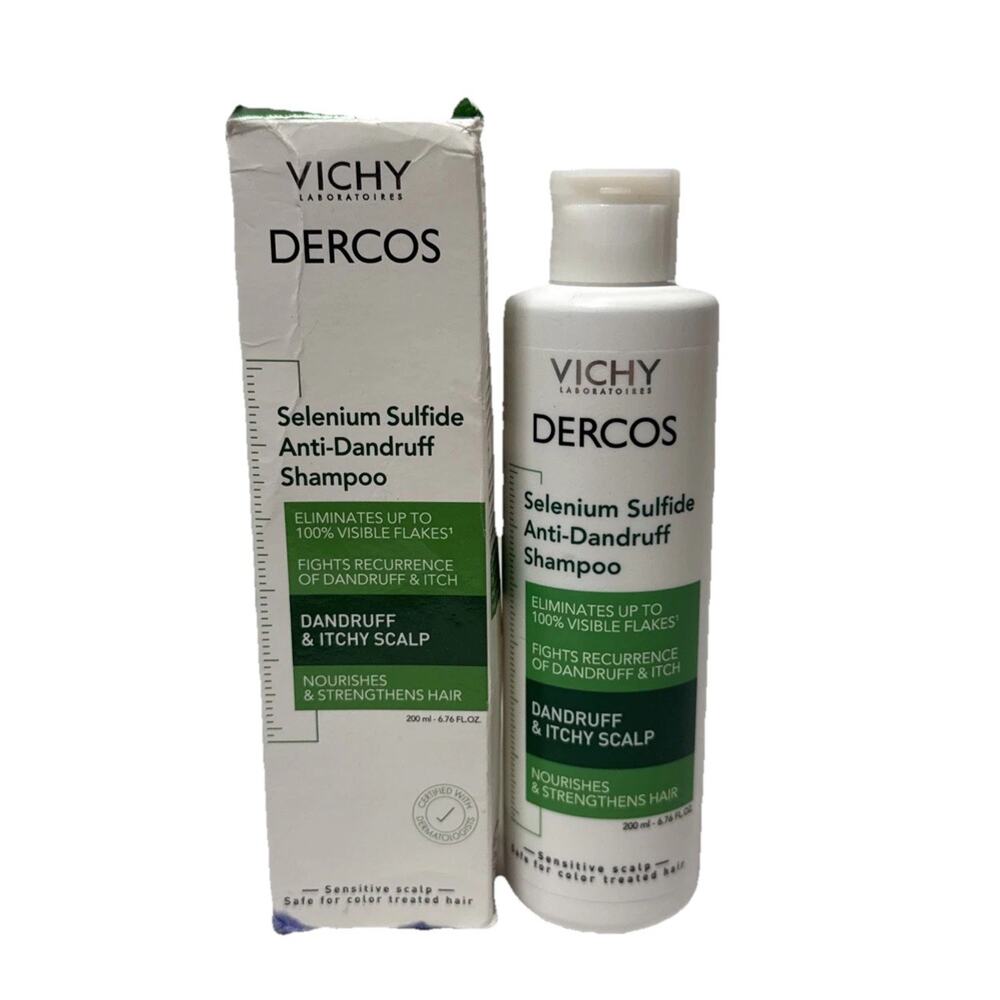 Vichy Dercos Selenium Sulfide Anti-Dandruff Shampoo 6.76 Fl Oz -Damaged Box